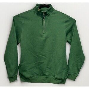 Charles River Adult Size M Crosswind Quarter Zip Sweatshirt Green Outdoor Winter